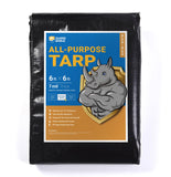 GUARD SHIELD Black Tarp Waterproof 20x20 Feet Medium Duty All Purpose Poly Tarps Cover 7mil