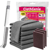 PUPA PAWS ClothGenie Magic Cloth 6 Pack Thickened Microfiber Cleaning Cloth (11.8 x 15.7Inch), Reusable Lint Free Streak Free 