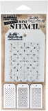 Stampers Anonymous THMST030 Tim Holtz Mini Layered Stencil 3/PkgSet #30