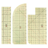 3 Pieces Hot Hem Ruler for Sewing Ruler Heat Resistant Ruler for Quilting and Sewing Tool Thin Pattern Making Clean Measuring No