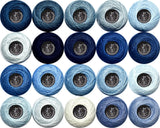 Soft 20 Colors Classic Crochet Thread 20 Pack,100% Cotton (Grey Blue-160-3750)