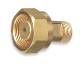 SA - Acetylene Adaptor - CGA-520 (Size B Cylinder) to CGA-200 (Size MC Regulator)