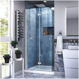 DreamLine Aqua Fold 33 1/2 in. W x 72 in. H Frameless BiFold Shower Door in Chrome