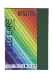 Brustro Elle Erre Coloured Card Stock Craft Paper A4 Size 220 Gsm Verdone Colour,Pack Of 9 Sheets.Dark Green Shade|Ideal For Sch