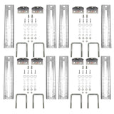 Extreme Max 3006.7052 10 Galvanized Swivel-Top Bunk Bracket with Hardware for 3 x 3 Trailer - 8-Pack