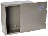Wiegmann SC121204NK SCSeries NEMA 1 Screw Cover Wallmount Pull Box, No Knockouts, Painted Steel, 12 x 12 x 4,Gray