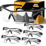 YENPK 6 Pack Safety Glasses, ANSI Z87.1 Certified Protective Eyewear Impact Resistant Anti-Scratch Safety Goggles for Men Women