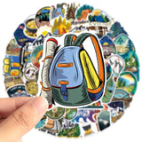 100 Pcs Wilderness Hiking Adventure National Natural Park Outdoor Camping Stickers, Must-Have Sticker Signs for Outdoor Lovers a