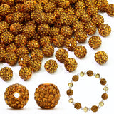 Dowarm 110PCS 10MM Rhinestone Beads for Jewelry Making, Round Polymer Clay Rhinestone Beads for Crafts Bracelet Baseball Necklac