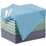 Puomue 12 Pack Microfiber Glass Cleaning Cloth, 10.8 Inch x 13.8 Inch, Lint Free Quickly Clean Windows, Mirrors, Glasses, Phone 