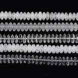 RUBYCA Natural AAA Grade Quartz Crystal Clear Mix Rondelle Beads for Jewelry Making (1 Strand, 10mm)