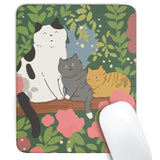 Cute Colorful Cats Square Mouse Pad,Kawaii Cat Mouse Pads for Wireless Mouse Desk Accessories,10X8Travel Mousepad with Non-Slip 