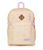 JanSport Main Campus Backpack - Travel or Work backpack w 15-Inch Laptop Sleeve and Dual Water Bottle Pockets, Rows Of Bows Natu