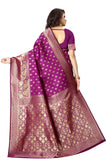 Sugathari Womens Art Silk Purple Kanchipuram Saree (San Pari 73 Purple)