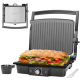 Bakers Friend Panini Grill Press Sandwich Maker, 4-Slices Panini Press Maker, Grill Cheese Sandwich Maker, Indoor Grill Electric