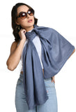V&M Plain Scarf, Classic Everyday Wrap, Versatile Accessory For Women (Grey)