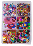 Eshoppee Sequins Sitara For Jewellery Making Embroidery Material Art And Craft Diy Kit, 150 Gm Box, 3500 Pieces Approx, 426 Mm,