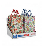 KOSY Paper Gift Bag for Gifting and Return Gifts Small Rectangular Kraft Paper Carry Bag Madhubani Multi Flower Printed Design f