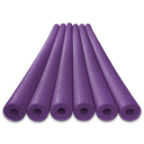 Oodles of Noodles Deluxe Pool Noodles - 6 Pack Purple Soft Foam Tubes, 48x 2.5Hollow Core - Extra Dense, Durable - Pool,