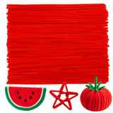 Caydo 100 Pieces Vivid Red Pipe Cleaners Craft Supplies Flexible Chenille Stems for DIY Crafts Project and Valentines Day Decor