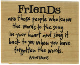 Inkadinkado Mounted Rubber Stamp Friends 2.25X2.75