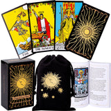 Vitacera Original Tarot Cards Deck with Guidebook & Linen Tarot Bag - Smith Classic Artwork, Traditional Standard Tarot Decks, D