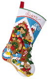 Bucilla, Beary Merry Christmas, Felt Applique 18 Stocking Making Kit, Perfect for DIY Arts and Crafts, 89597E