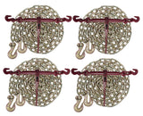 Mytee Products 5/16 Grade 70 Chain and Binder Kit | includes (4) 5/16 3/8 Ratchet Load Binder & (4) 5/16 x 16 G70 Transpo