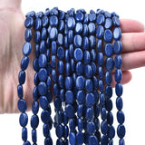 HAAMIIQII 12x8mm Lapis Lazuli Oval Stone Spacer Beads, Loose Gemstone Beads for Jewelry Making, DIY Bracelet, Necklace, Healing 