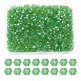PATIKIL 1000pcs 4mm Bicone Glass Crystal Beads, Faceted Glass Spacer Beads with Box for Jewelry Making Bracelet Necklace Earring