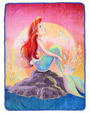 Disney The Little Mermaid Ariel Sunset Dreams Princess Throw Blanket 46 x 60 Soft Fleece Throw Blanket for Bed Couch