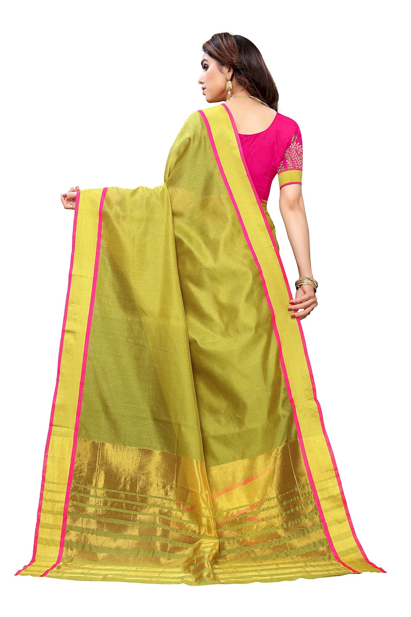 Anni Designer Women'S Art Silk Printed Saree With Blouse Piece (Swak Green_Green),Green,Free,Art Silk,Printed,With Blouse Piece
