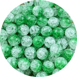 Tingoons 200pcs 10mm Acrylic Crackle Beads Round Crystal Acrylic Craft Beads with Hole for Home Decoration Vase Fillers DIY Craf