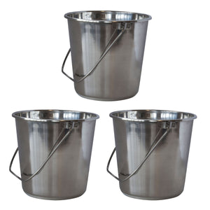 Amerihome Ssb528Set Xlarge Stainless Steel Bucket Set 3 Piece