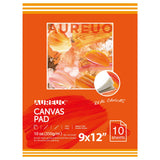 AUREUO Canvas Pad for Painting 10 Sheets, 10 Oz. - 9x12 Inch, 1 Pack - Triple Primed Glue Bound Cotton Canvas Paper for Oil and 