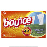 Bounce Outdoor Fresh Scented Fabric Softener Dryer Sheets, 15 Count