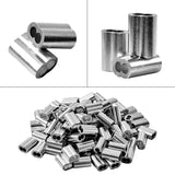 1/16 200PCS Aluminum Crimping Loop Sleeve for Wire Rope, Cable Ferrule