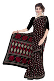 Tamaira Fashion Womens Plain Weave Pure Cotton Saree Without Blouse Piece(2372_Black)