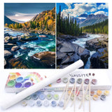 BAISITE Paint by Numbers Kit for Adults Beginners,12 Wx16 L 2 Pack Canvas for Painting Kits for Adults in Colorful Box-BAIPBN605
