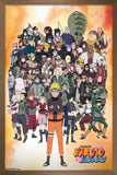 Trends International Naruto Shippuden - Group Wall Poster, 22.375 x 34, Bronze Framed Version