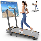 Foldable Treadmill with 10% Incline Upgrade 3.5HP Low Noise Walking Pad Treadmill with Handle Bar Rayspace 4 in 1 Portable Under