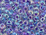 Miyuki Round Seed Beads Size 8/0 22g Amethyst Lined Crystal AB