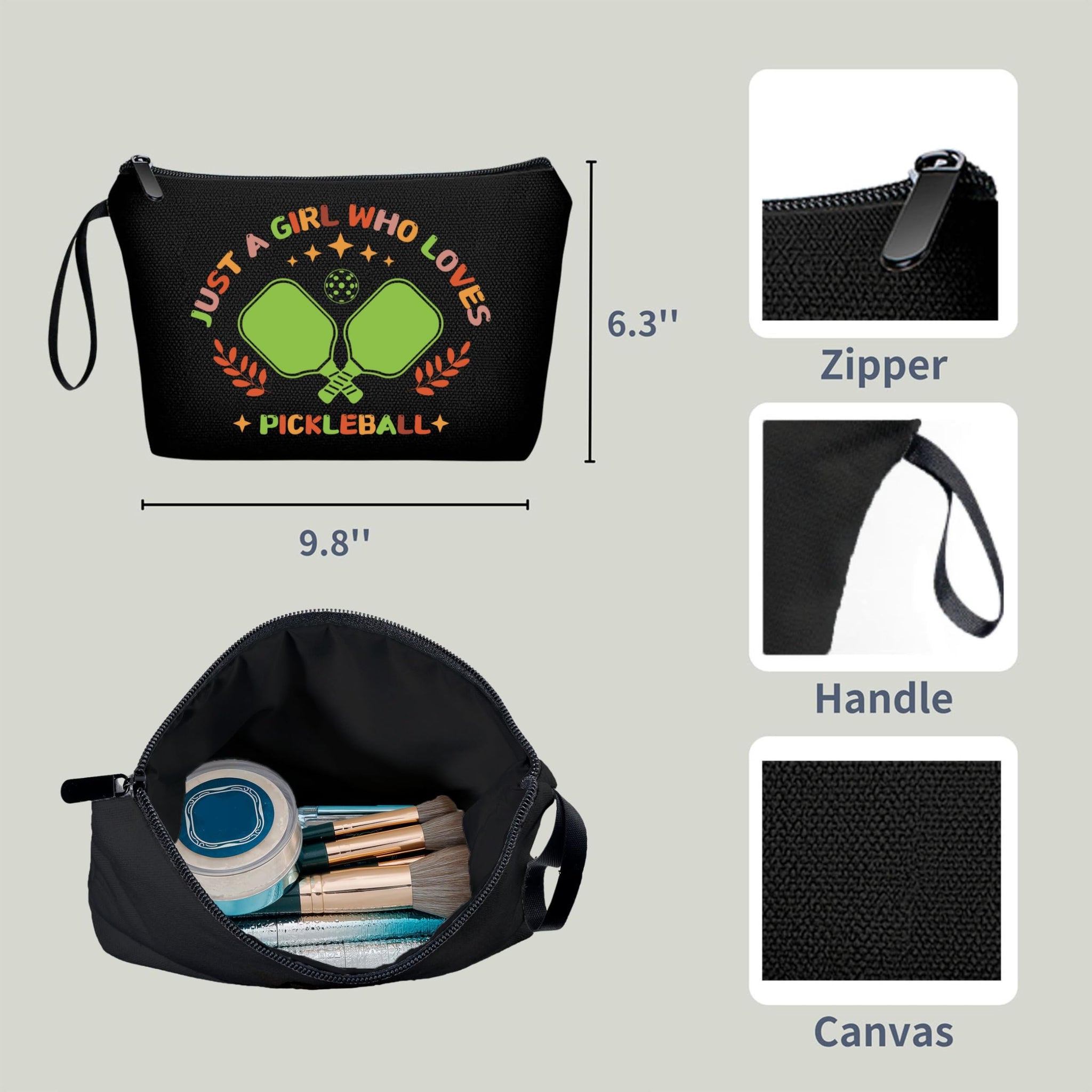 ARIOSEY Pickleball Gifts,Gifts for Teen Girls,Pickleball Accessories Women,Gifts for Pickleball Lovers,Pickleball Cosmetic Trave