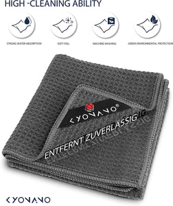 KYONANO Barista Micro Cleaning Towels 4 Pack - Make The Perfect Coffee or Espresso - Coffee Accessories for Barista to Clean Ste