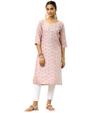 Libas Women'S Cotton Straight Kurta (29294_Pink