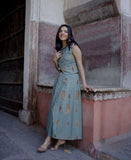 Anni Designer Women'S Rayon Viscose Printed Skirt And Top Dress Set (Bijapur Green-Vks01_Xl_Green_X-Large),Green,XL,,,