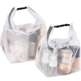 Sea Team 2-Pack Waterproof Travel Toiletry Bag, Makeup Organizer & Storage Pouch - Clear EVA Material, Large Opening, Portable H