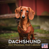 Dachshund Calendar 2027 - 16 Month Dog Wall Calendar, Monthly Planner, Large Writing Blocks, Thick No Bleed Paper, Made in USA, 