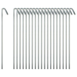 20 Pack Tent Stakes for Outdoor Camping, Heavy Duty Metal, Galvanized Rust-Free Yard Stakes, 20 Garden Edging Fence Hooks, Garde