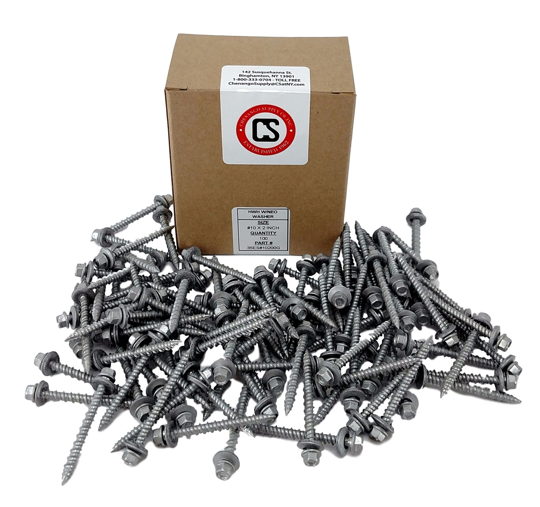 #10 x 2 Hex Washer Head Metal Roof Screw *(Multiple Sizes in Listing)* Self starting/self tapping metal to wood, sheet metal r